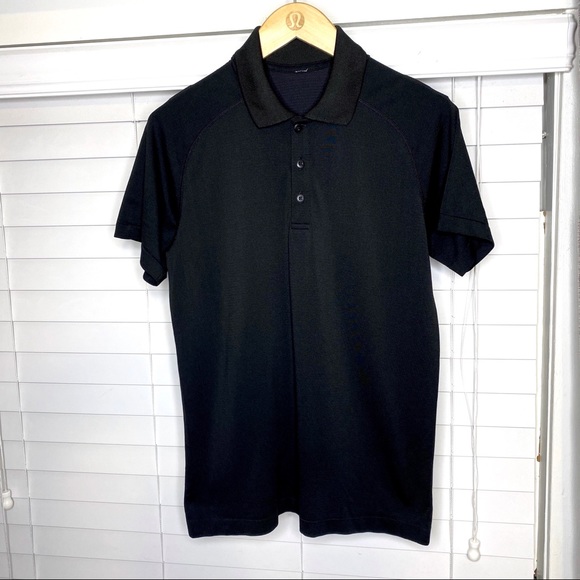 Lululemon Black Metal Vent Tech Polo Shirt - Picture 3 of 7